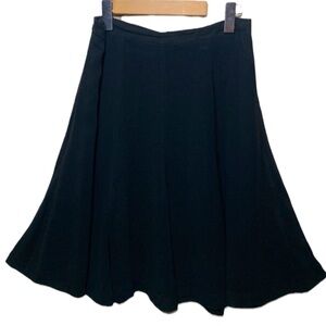 Vintage Lyse Spenard Black skirt women Sz S flowy A Line Ruffle Hem Neutral